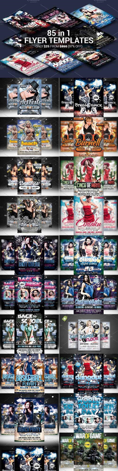 85 in 1 Flyer Templates 1831572