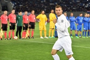 Шевченко отметился голом в матче легенд футбола, организованном Каладзе