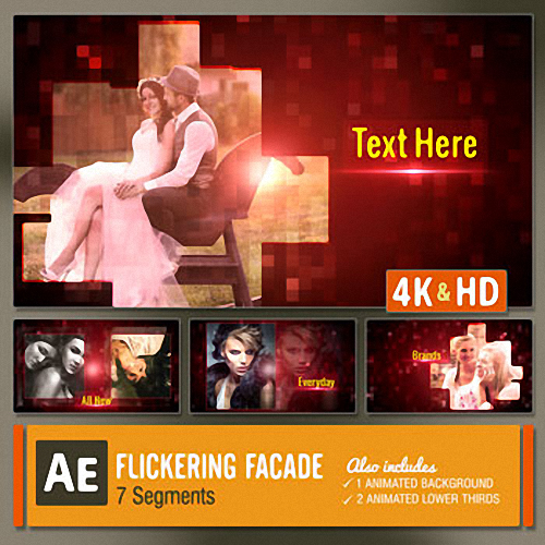 Flickering Facade - After Effects Template