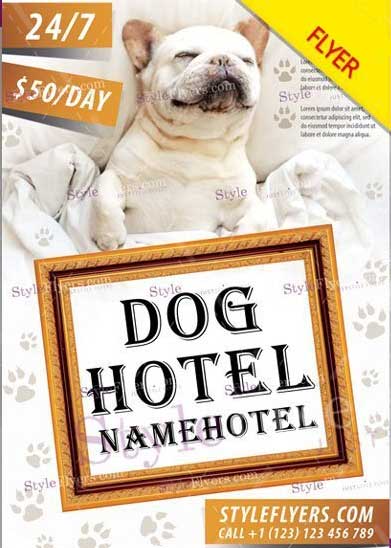 Dog hotel V01 PSD Flyer Template