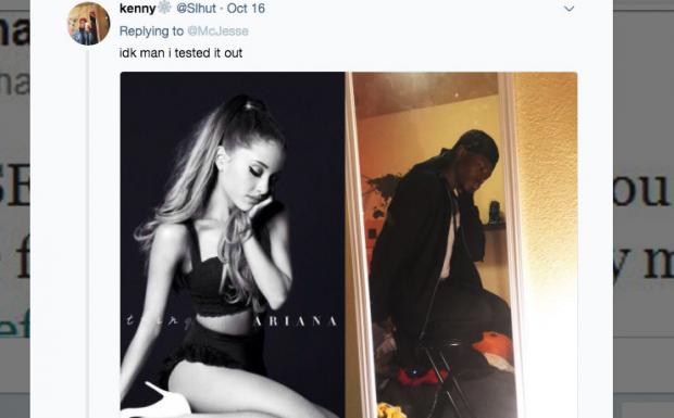 Ариана Гранде: комик решил проверить реальность позы на обложке альбома певицы