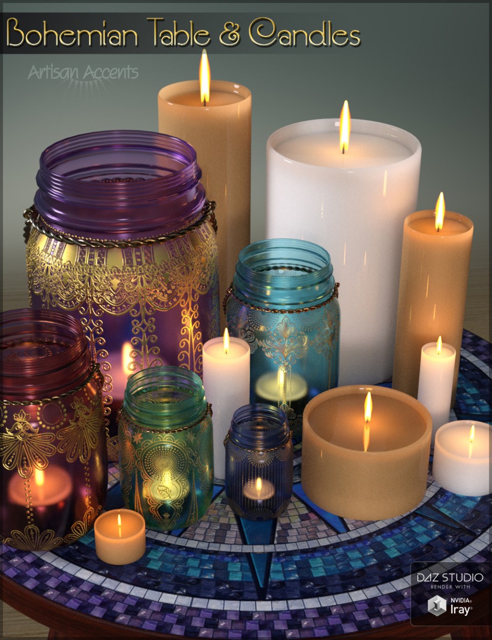 Bohemian Table and Candles