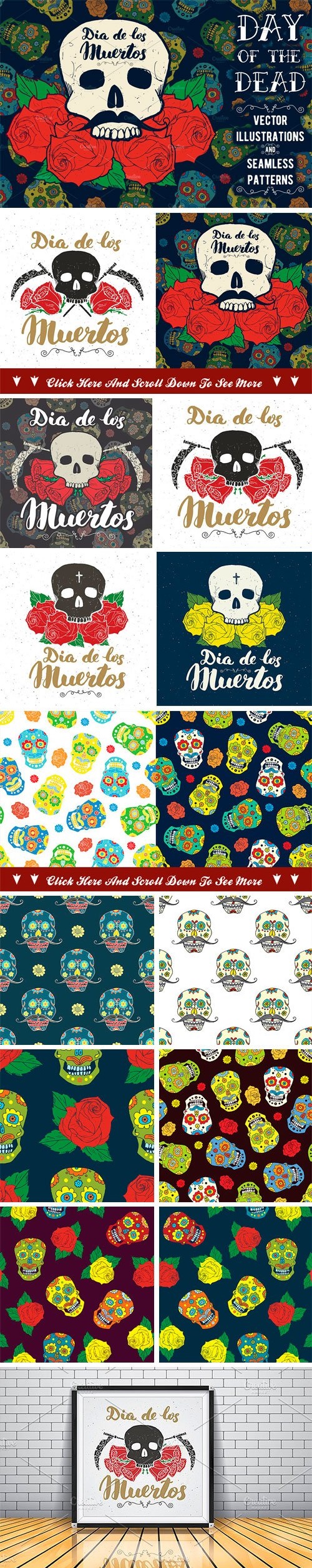 Day of the Dead, Cards and Patterns 1939019