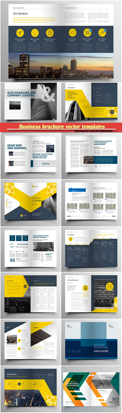 Business brochure vector templates, magazine cover, business mockup, education, presentation, report # 72