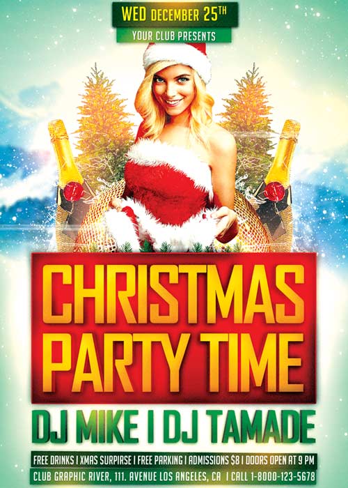 Christmas Party Time V1 2017 Flyer Template
