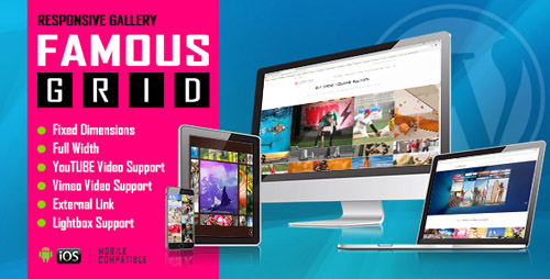 CodeCanyon - Famous v1.0 - Responsive Image And Video Grid Gallery WordPress Plugin - 22590449