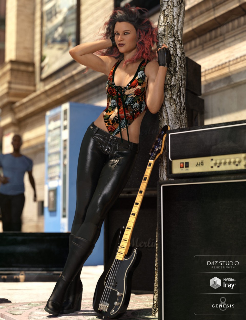 dForce Rock On Outfit for Genesis 8 Female(s)