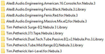Acustica Audio - Nebula3 Programm Libraries Collection v.2 (Nebula 3) - набор плагинов