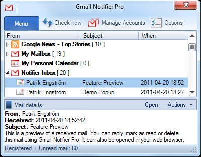 Gmail Notifier 5.3.5 Pro Portable