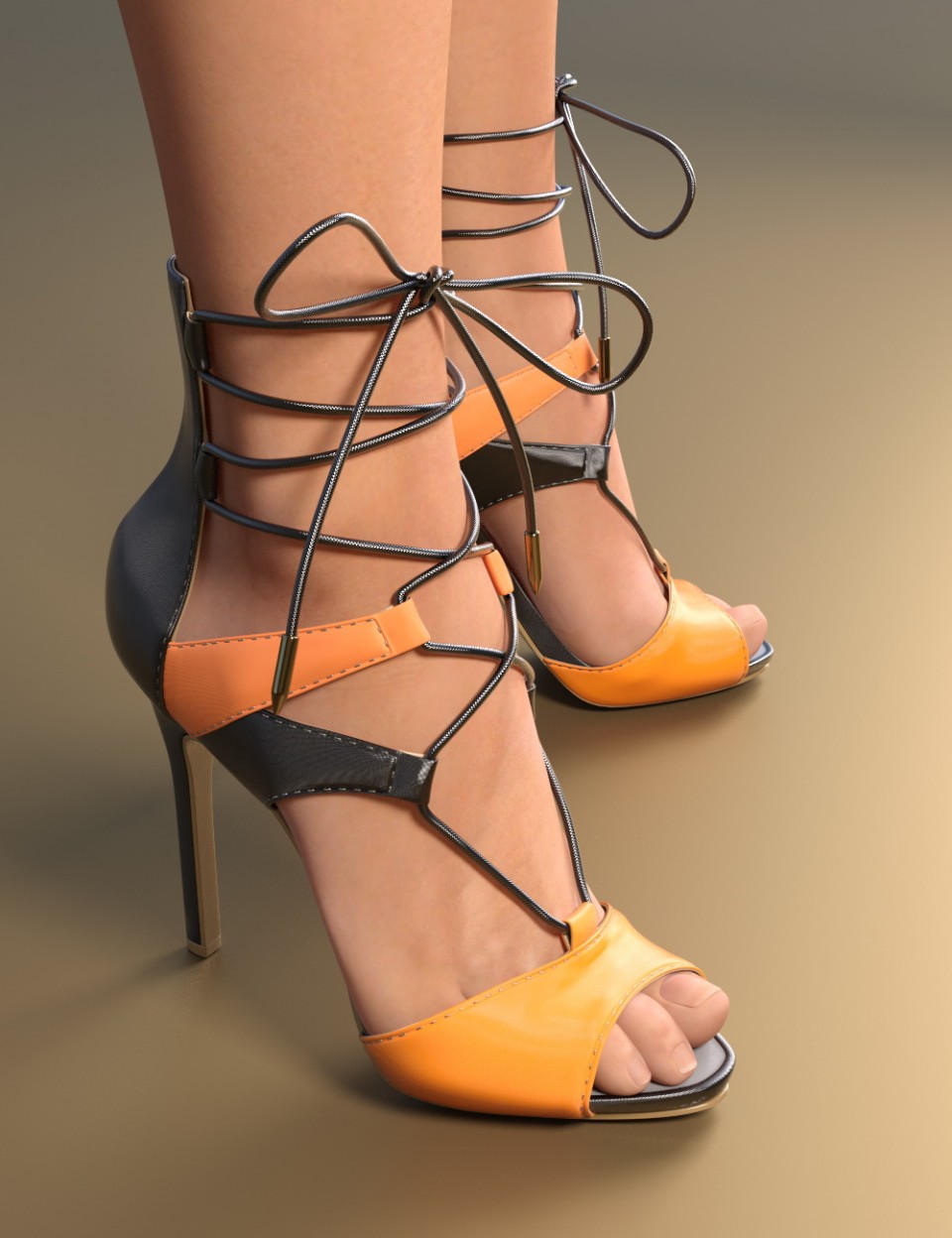 Lace Up Heels for Genesis 3 Female(s)